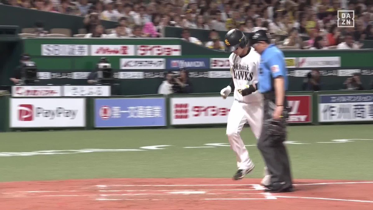 こっちもとんでもない 気高さすら感じる放物線 正木智也が同点ホームラン ⚾️ソフトバンク×阪神 #sbhawks #だったらDAZN