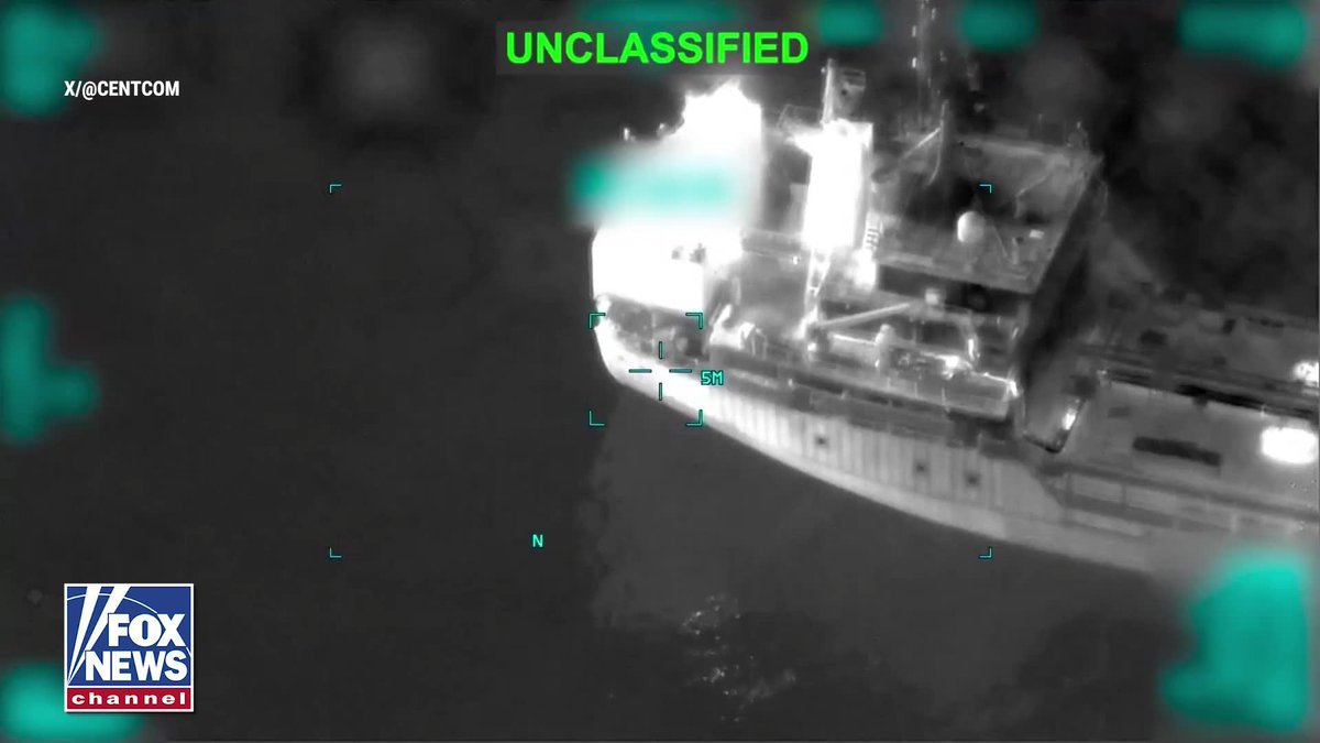 BREAKING: U.S. forces disabled an oil tanker in the Gulf of Oman overnight after it allegedly violated the naval blockade against Iran. CENTCOM says the Guinea-Bissau flagged tanker M/T Jalveer was attempting to transport Iranian oil through the Gulf of Oman when U.S. aircraft fired two Hellfire missiles into the ship’s engine room after the crew repeatedly failed to comply with instructions. The action follows similar operations against two other tankers earlier this week as the U.S. ramps up enforcement of the blockade.