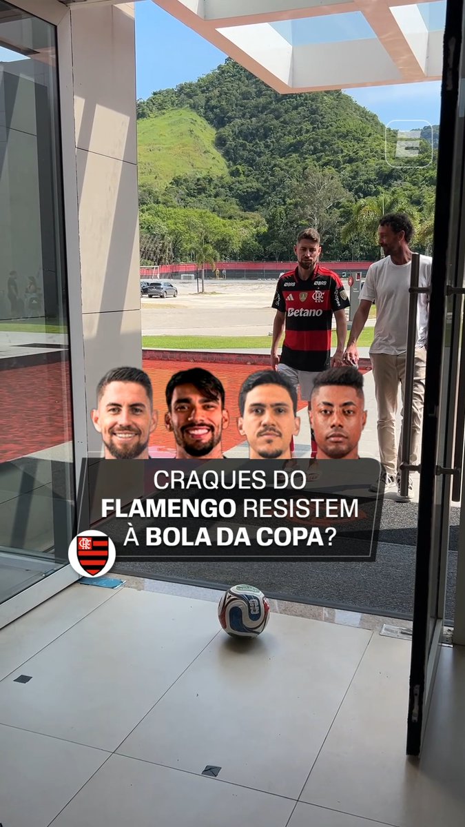 Craques do Flamengo resistem a encostar na Trionda, bola da Copa do Mundo 2026? Fomos ao Ninho do Urubu e testamos! 😅 #ESPN2026