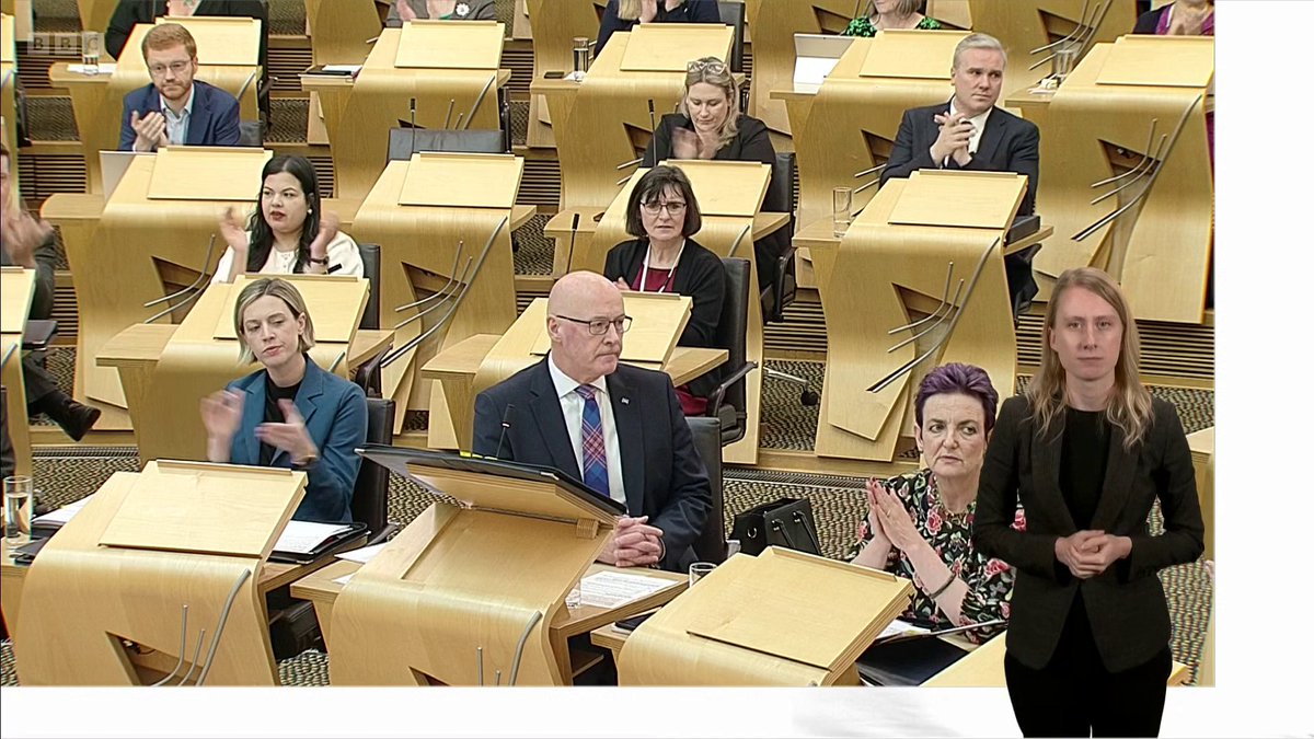 Reform's Malcolm Offord asks the FM if he will prioritise the needs of “local Scots” ahead of “strangers”. John Swinney says Offord is presenting himself as a solution to a problem he created and he should condemn MSP Thomas Kerr’s action of encouraging Scots to protest.