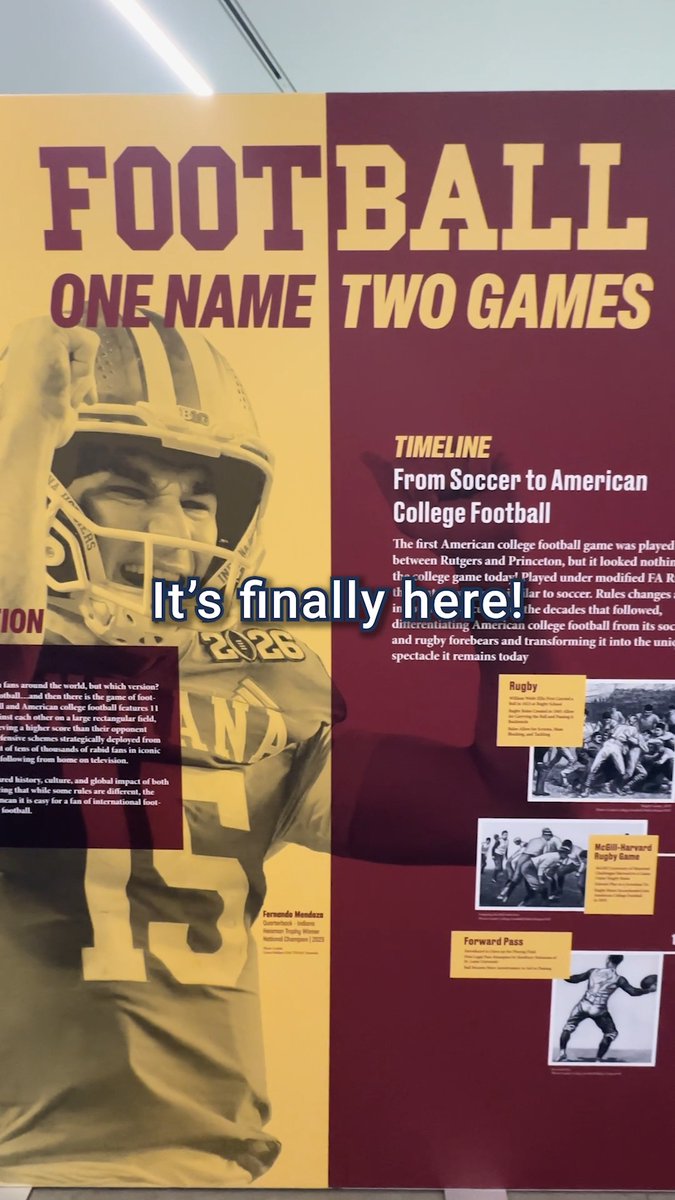 Football: One Name, Two Games is now open at the College Football Hall of Fame! ⚽🏈 This limited-time summer exhibit highlights the shared history, culture, and global impact of football around the world and college football here at home, showing how much the two games have in common, even when the rules look different. Stop by this summer and check it out in person:
