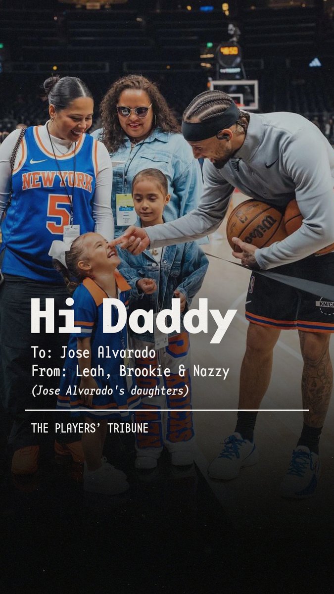 “I hope you get the world champion and I love you.” With the NEW YORK KNICKS up 3-1 in the NBA Finals, Jose Alvarado’s daughters, Leah, Brookie and Nazzy, leave messages of support for their dad. 💙🧡 Jose Alvarado | Georgia Tech Men’s Basketball