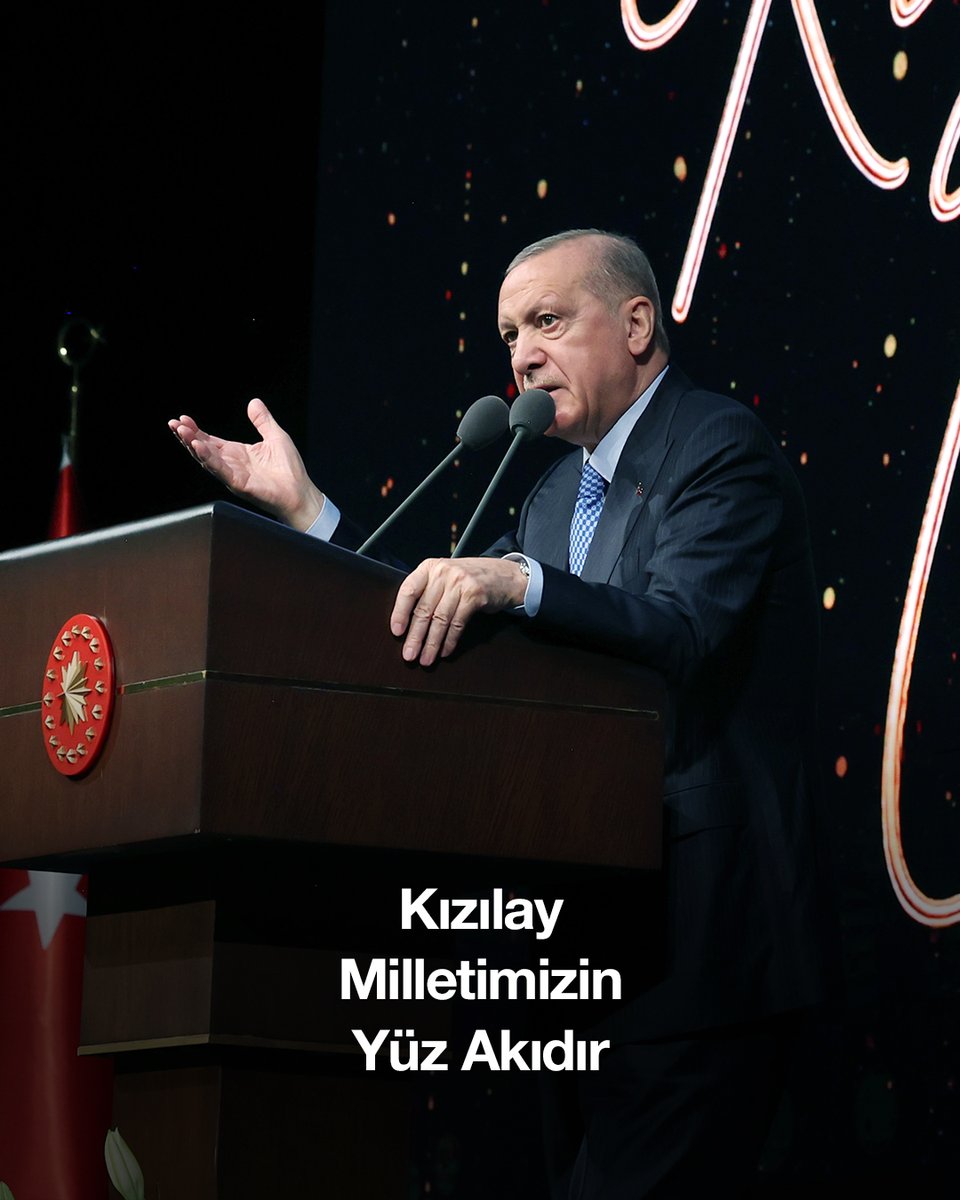 Kızılay, bu milletin yüz akıdır; Kızılay, bu ülkenin övünç kaynağıdır; Kızılay, medeniyetimizin kimlik vesikası, millî ve manevi şahsiyetimizin aynadaki yansımasıdır.