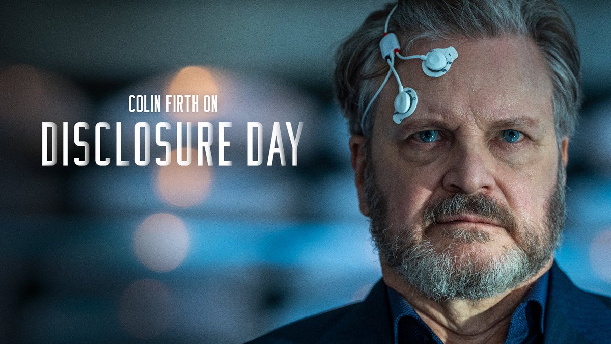 His mission: prevent chaos. Colin Firth is Scanlon in Disclosure Day. Only in theaters this Friday - get tickets now: