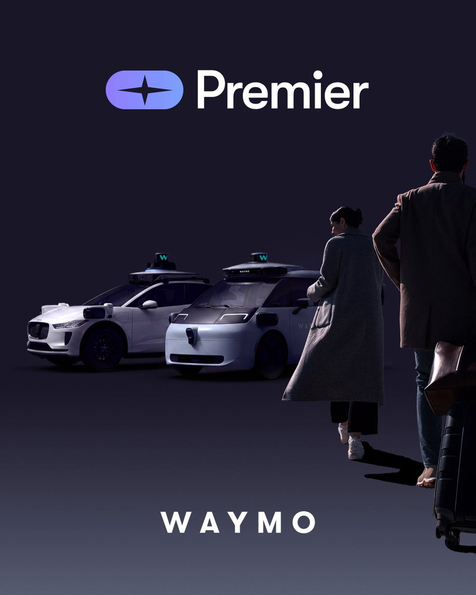 Unlock priority status with Waymo Premier, an exclusive membership for select riders. ✨ Invites rolling out today. 📩 Learn more