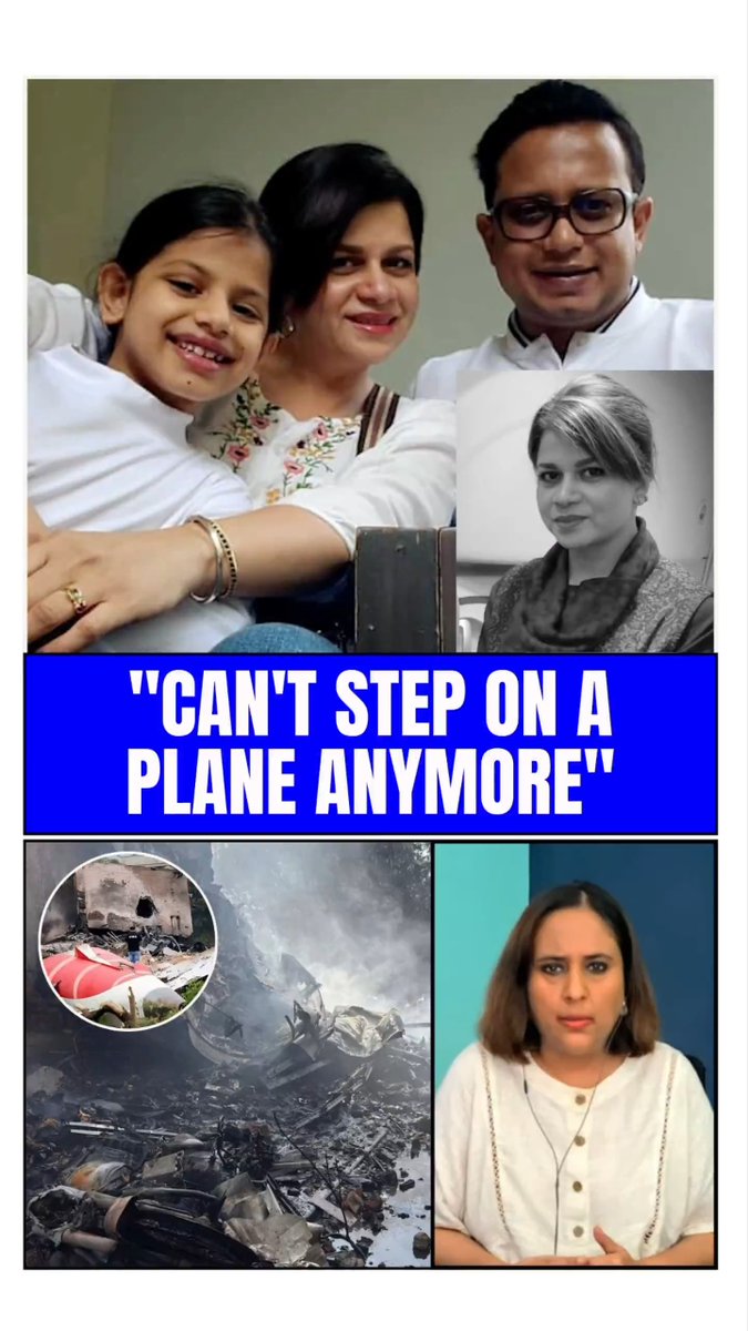 Amol Mahadik's a certified pilot & cabin crew member with Air India. But since his wife Aparna, also crew, died in the AI 171 crash he's unable to step on to a plane. His 10 year old daughter also made him promise he will never fly. Even entering an airport, he says, is traumatic. He's in therapy now hoping to get control over his life. Just heartbreaking. About his wife, he says - "She Lived Like A RockStar, She Died Like A Rockstar" - A Tragedy, a Love story, a Husband's Struggle for Answers. Couldnt hold back my tears while speaking to him today. Watch it in full here