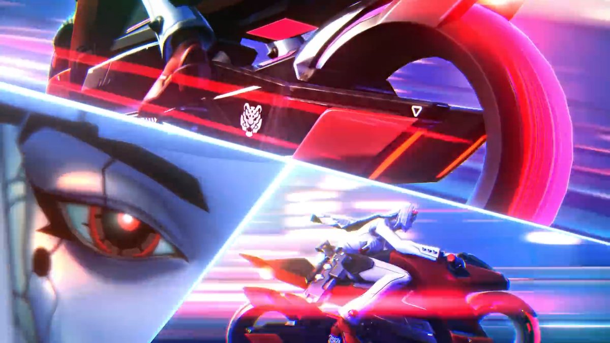 New Hero Shion Motorcycle Exclusive Ability 🏍️ #Overwatch's new DPS hero Shion, can move quickly on her motorcycle. She can also deal massive explosive damage to enemies with the motorcycle she's riding💥