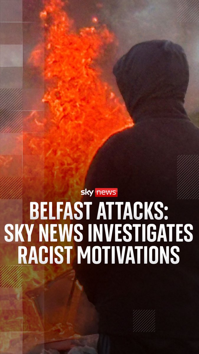 Sky's data and forensics team has verified more than a dozen violent incidents across Northern Ireland this week - and found that at least seven appear to have a clear racist motivation. Tom Parmenter reports ⬇️ Belfast live updates: