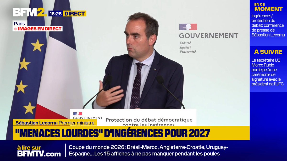 "Je redis la confiance dans l'action que le garde des Sceaux est en train de mener" a affirmé le Premier ministre Sébastien Lecornu