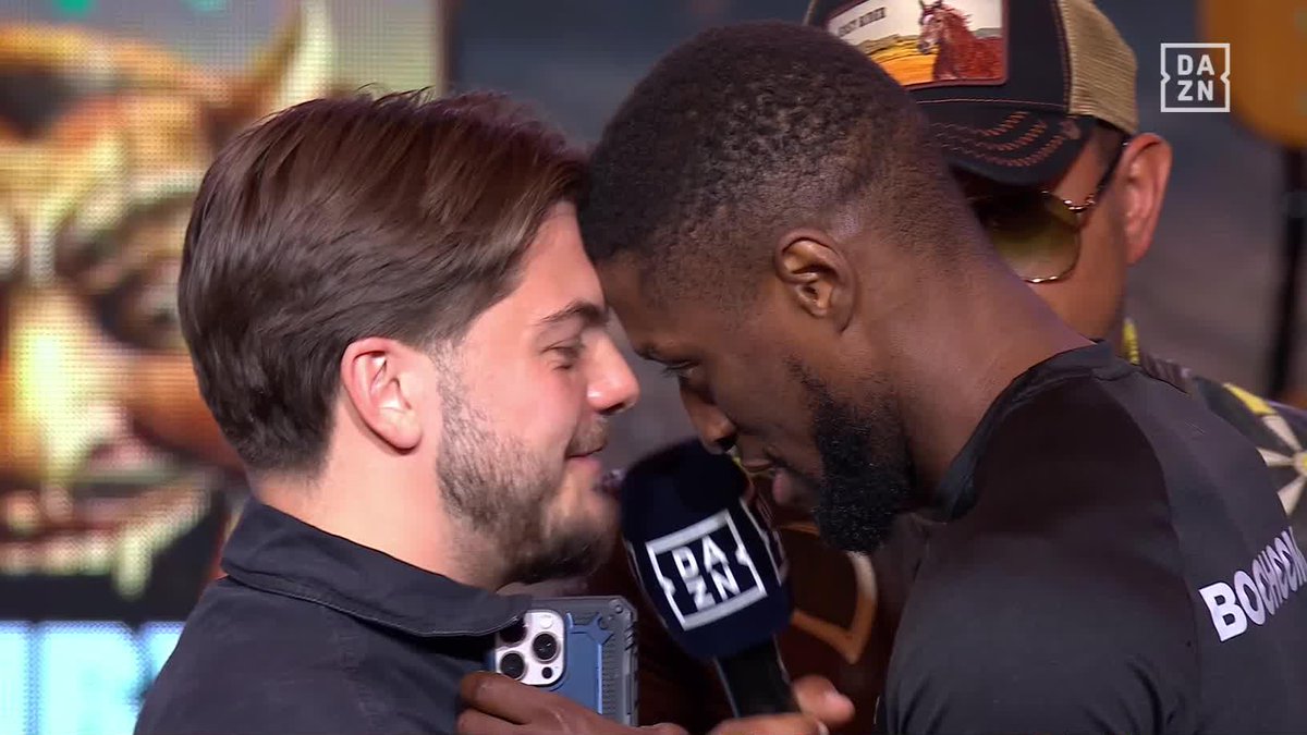 A very nervous Charlie Parsons faces off with Swarmz 😰 Don’t miss Fury vs Hall, THIS SATURDAY at use code IFLTV20 for 20% off the PPV! #DAZNFuryHall | #FuryHall