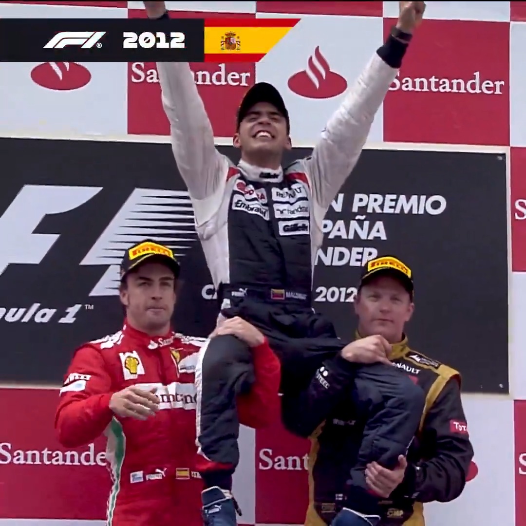 ⏪ Rewind to 2012... and a glorious maiden F1 victory for Pastor Maldonado 🏆 #F1 #BarcelonaGP