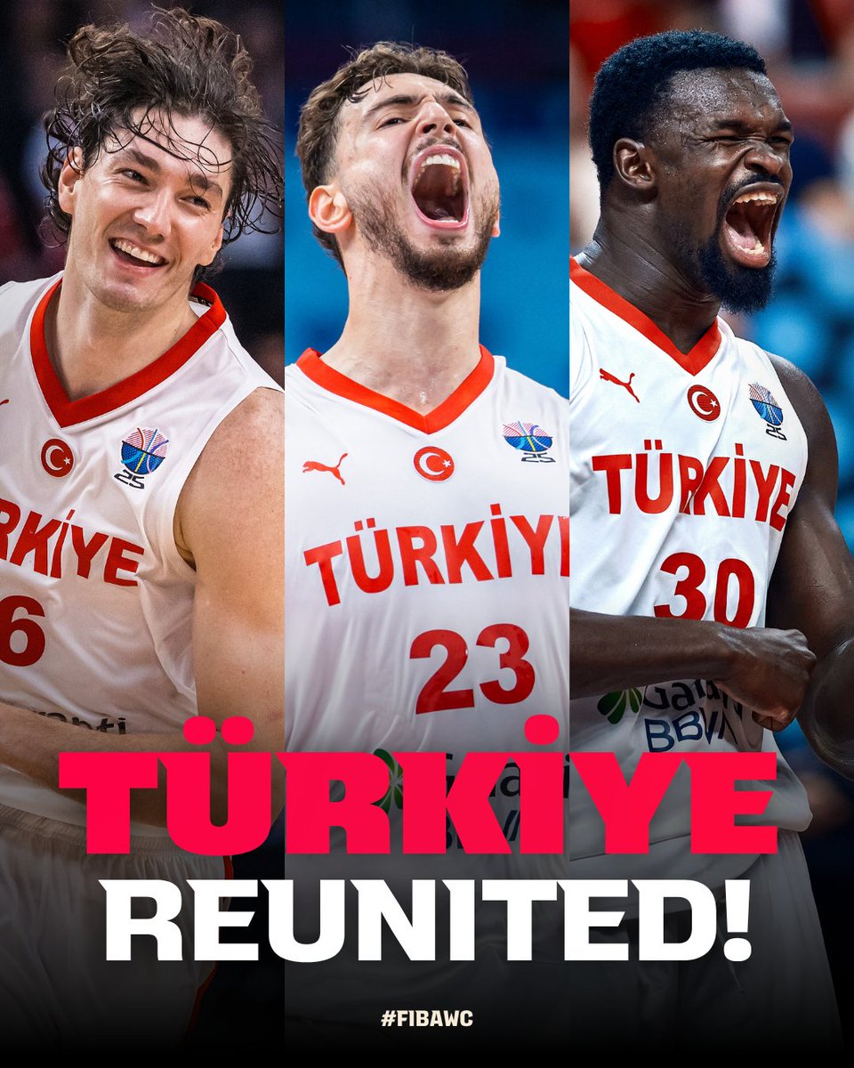 🇹🇷 Osman, Sengun &amp; Bona reunited for #FIBAWC Qualifiers Window 3 action 😤