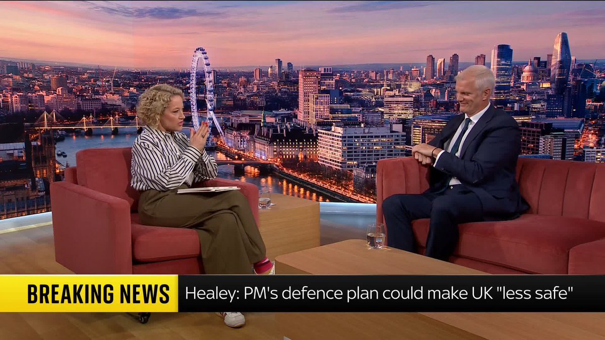'Has John Healey made the right decision to quit?' - Cathy Newman 'John is an exceptionally hard working and principled man and I think he left on that principle' - Armed Forces Minister Al Carns Live updates: 📺 Sky 501, Virgin 602