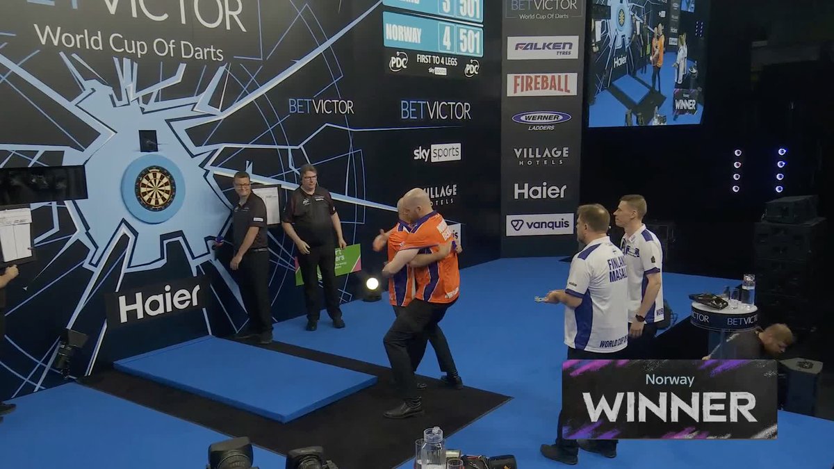 NORWAY PIP FINLAND! 🇳🇴 Cor Dekker and Kent Joran Sivertsen come back from 3-2 down to defeat Finland and pick up a huge win! 📺 #WCOD26