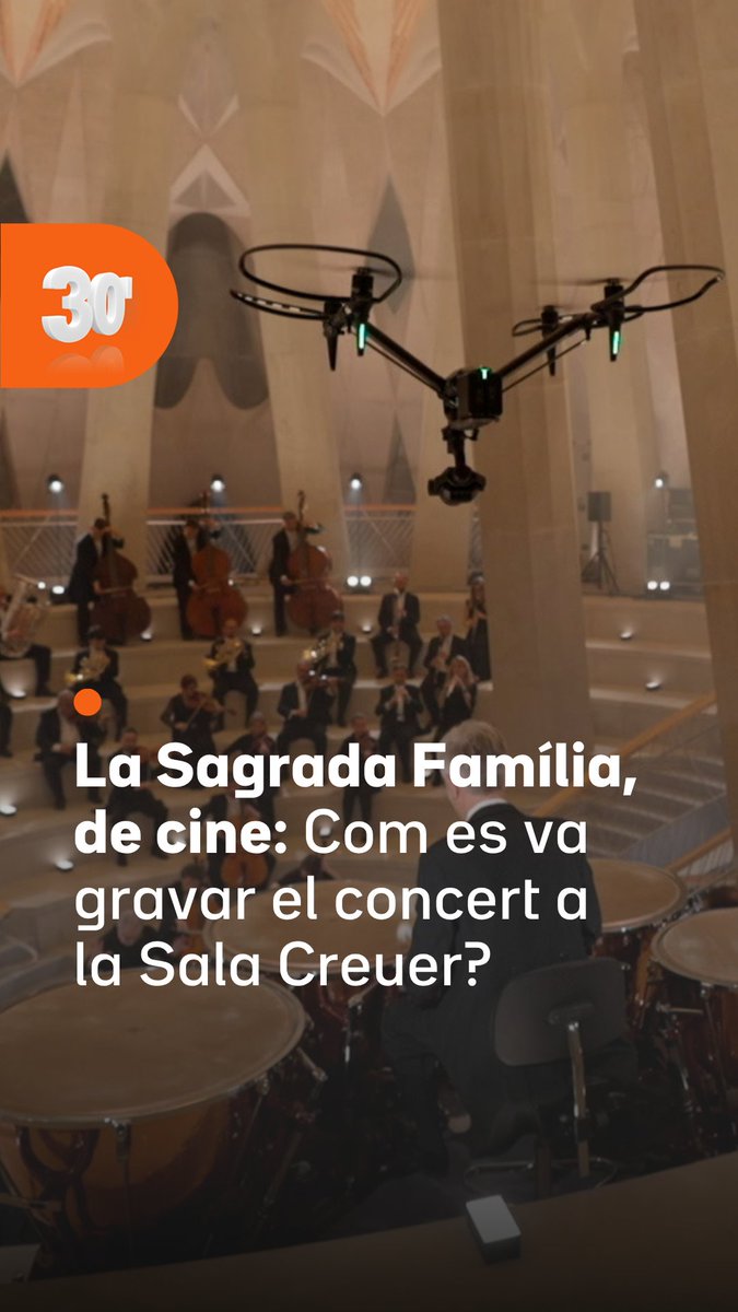 La Sagrada Família mai s'havia vist així. El director artístic i el realitzador de l'espectacle de la benedicció de la torre de Jesús expliquen com van viure l'assaig d'un dels moments de la nit: l'orquestra del Liceu tocant a la Sala Creuer #30minuts3Cat