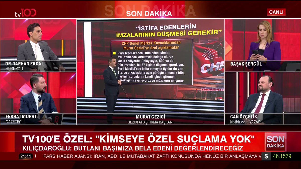 ÖZEL ARKA KAPI DİPLOMASİSİNİ Mİ ÇALIŞTIRMAK İSTİYOR? Murat Gezici: Bu istifalar Kemal Bey'in de elini güçlendirdi. Özgür Özel, müzakere mi ediyor arka tarafta? Yani arka kapı diplomasisini mi çalıştırmak istiyor? Çünkü bu istifalar, baktığınız zaman denklem olarak Kılıçdaroğlu'nun Parti Meclisi'nde daha rahat hareket etmesini sağlamış olacak. Murat Gezici