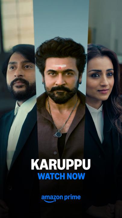 start the fireworks, idhu namma Karuppu time 🧨🔥 #KaruppuOnPrime, #VeerabhadruduOnPrime, Watch Now Suriya Sivakumar RJ Balaji abhyankkar GK Vishnu Trish SR Prabu #Indrans N.Nataraja Subramani #Swasika Sshivada #SupreethReddy #AnaghaMayaRavi #VikramMor kalaivanan R #ArunVenjaramoodu Praveen Raja Zee Tamil Think Music Karuppu DreamWarriorPictures