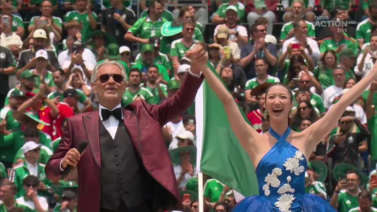 Přiznejte se, kdo měl taky husinu? 🫠 𝐀𝐧𝐝𝐫𝐞𝐚 𝐁𝐨𝐜𝐞𝐥𝐥𝐢 &amp; 𝐄𝐉𝐀𝐄 🎶 #NovaSport | #NovaAction | #FIFAWorldCup