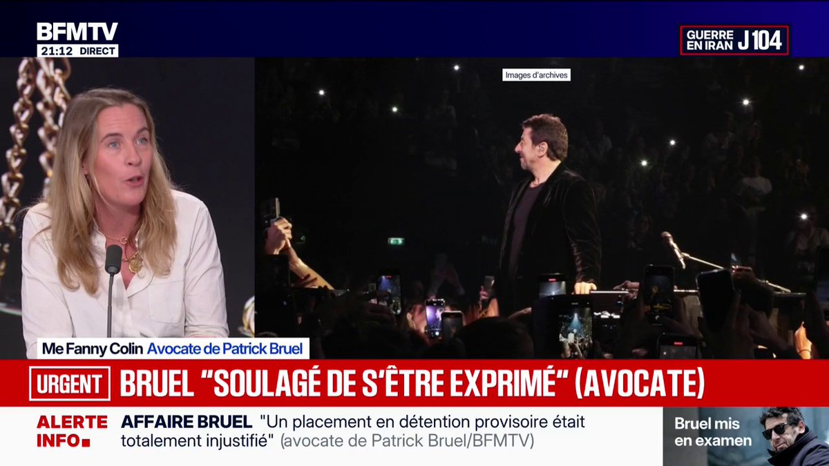 “Il n’y a pas d'interdiction pour Patrick Bruel de se produire ou de donner un concert”, assure Fanny Colin, avocate du chanteur