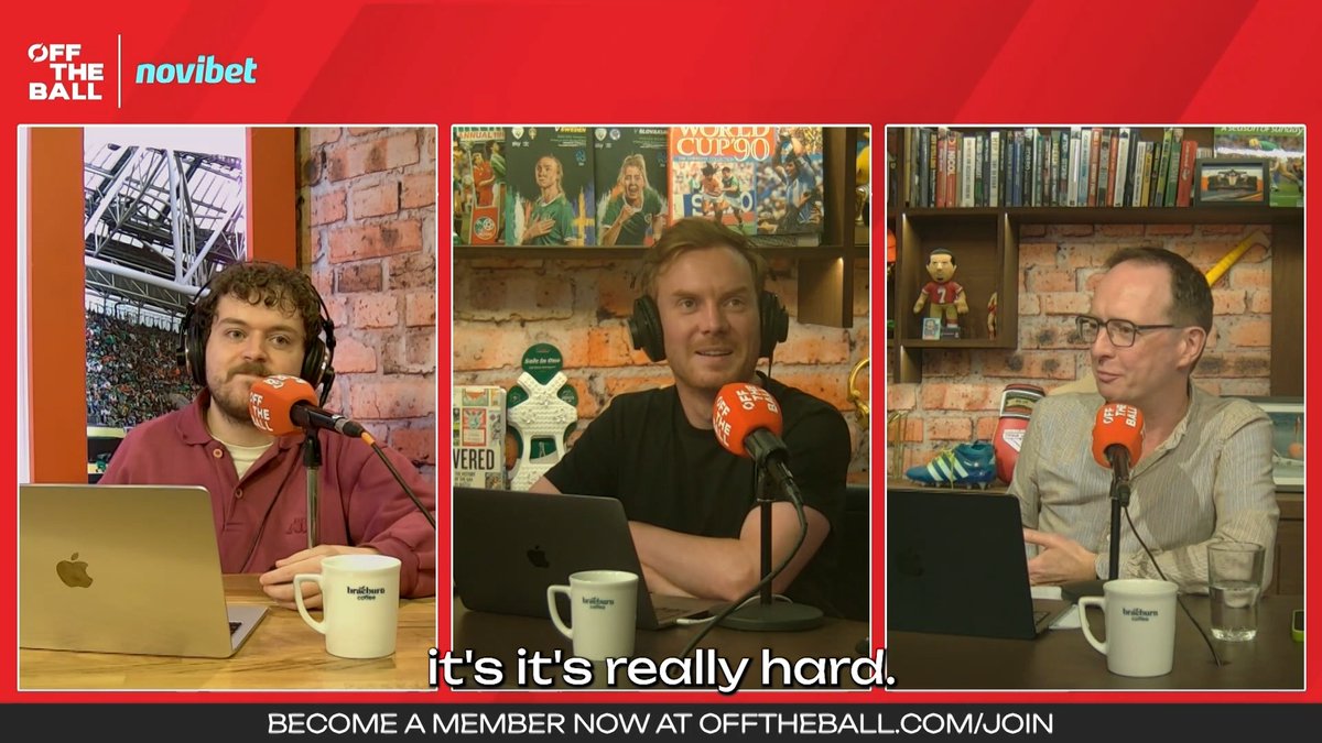 ๐ฃ๏ธ 'We would have topped this group!' ๐ฃ๏ธ 'It is tough thinking of the parallel world we could be in right now!' The (lack of) quality on display in the opening game of the World Cup has Dion Fanning and Eoin Sheahan wondering what could have been... | โฝ๏ธ The Football Show on Off The Ball with Novibet Ireland Over 18s only | | Please gamble responsibly