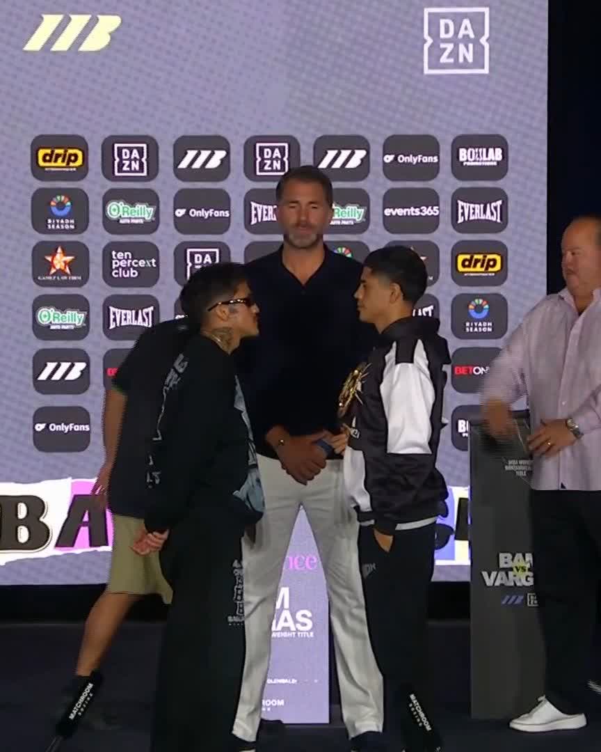 FACE-OFF 👀 bam vs Antonio Vargas 👑 WBA World Bantamweight Title #BamVargas live on DAZN