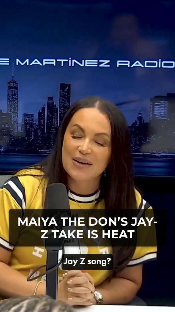 😎 @MaiyaTheDon says The Black Album is Jay-Z's best work and she's ready to cut her hair if he performs at Yankee Stadium 😂 Watch the full interview now on the @AngieMartinez Show Youtube 📺 🙏