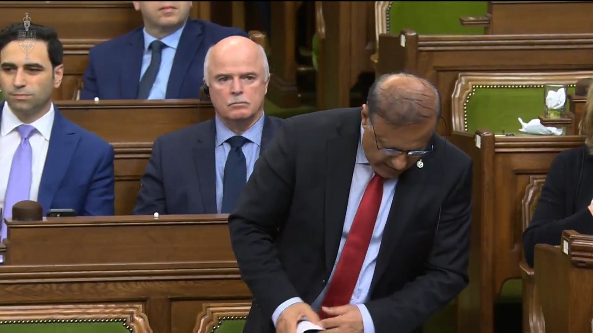 EMBARASSING Liberal Treasury Board President Shafqat Ali, the minister responsible for the federal public service, can't find his talking points to answer a simple question.