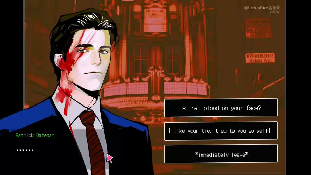 #americanpsycho good evening Patrick