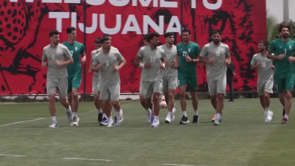 Iran held open training at their World Cup base camp in Mexico's Tijuana, giving a first look inside as the team arrived amid ongoing geopolitical tensions