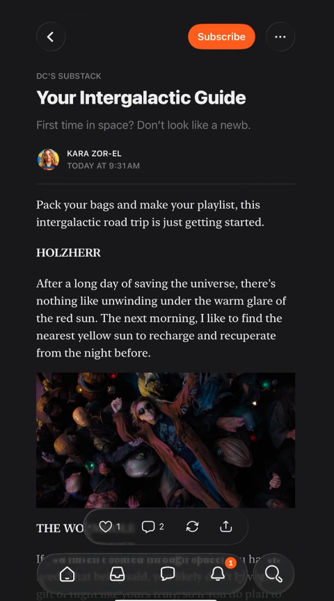 An intergalactic tour guide from Supergirl herself? Absolutely. Look up Kara Zor-El on Substack for the full guide and look out for more to come. #Supergirl - only in theaters and IMAX June 26. Get tickets now: