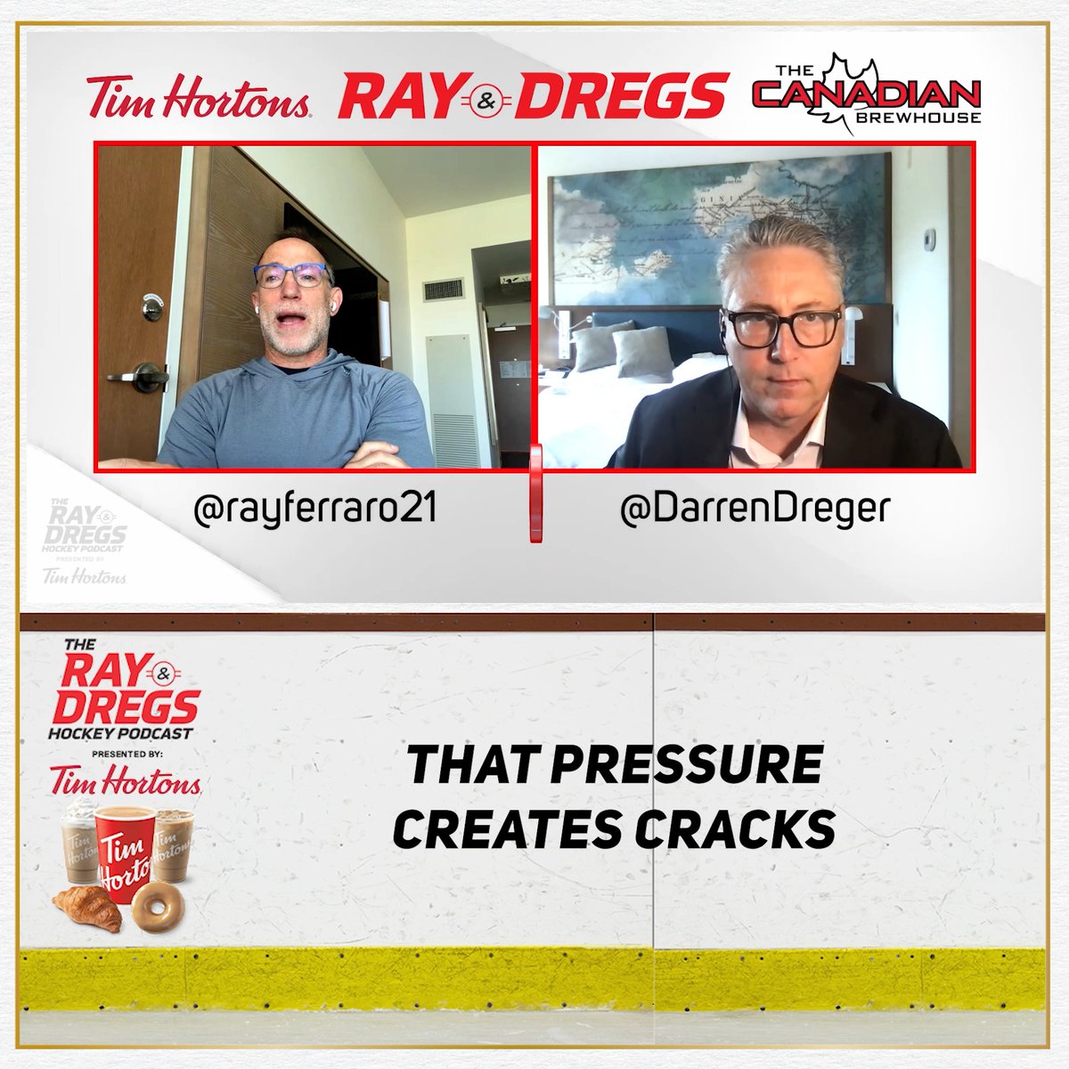 🚨Pressure Creates Cracks🚨 Why no lead is safe in the 2026 Stanley Cup Final. Spoiler: At least part of it is goaltending. Ray Ferraro Darren Dreger discuss in The Canadian Brewhouse Headlines! Full pod presented by Tim Hortons Listen on your preferred platform here: