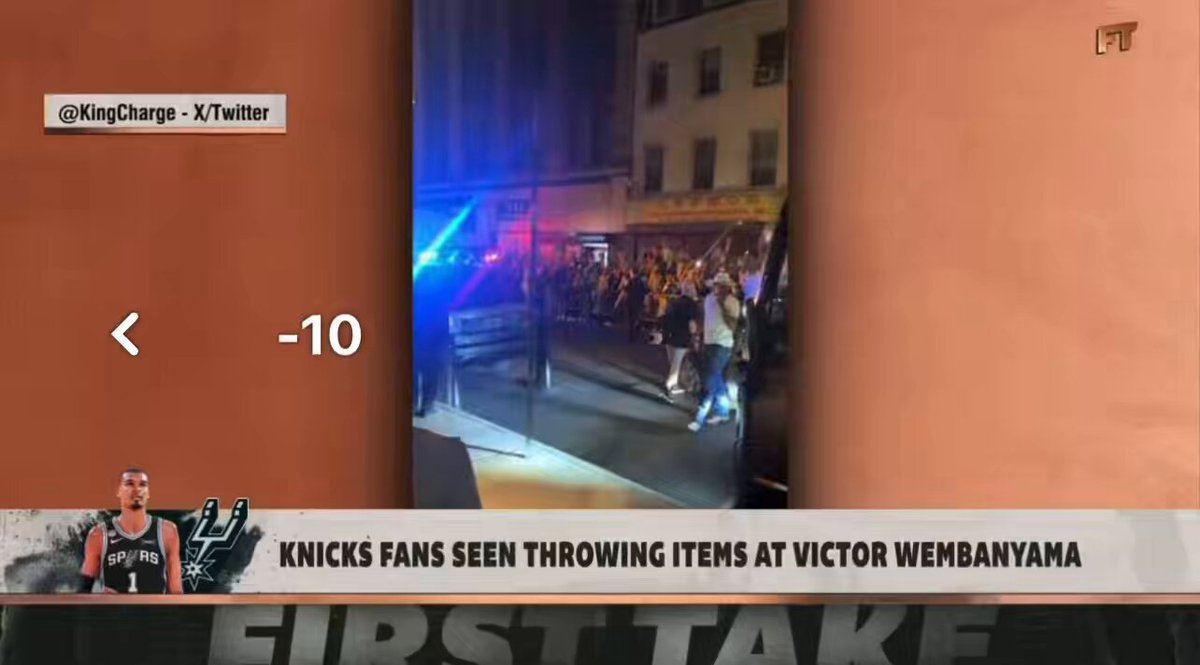 Stephen A Smith on the Knicks fans throwing stuff at Wemby: “This is disgusting. And let me tell you something, the fools who did it, not only do I wish they knew who it was and they get arrested, I wish they get their ass kicked. It’s real brave to do something like that when you surrounded by a whole bunch of people and nobody knows who you are.. These athletes don’t deserve that.” #GoSpursGo #PorVida