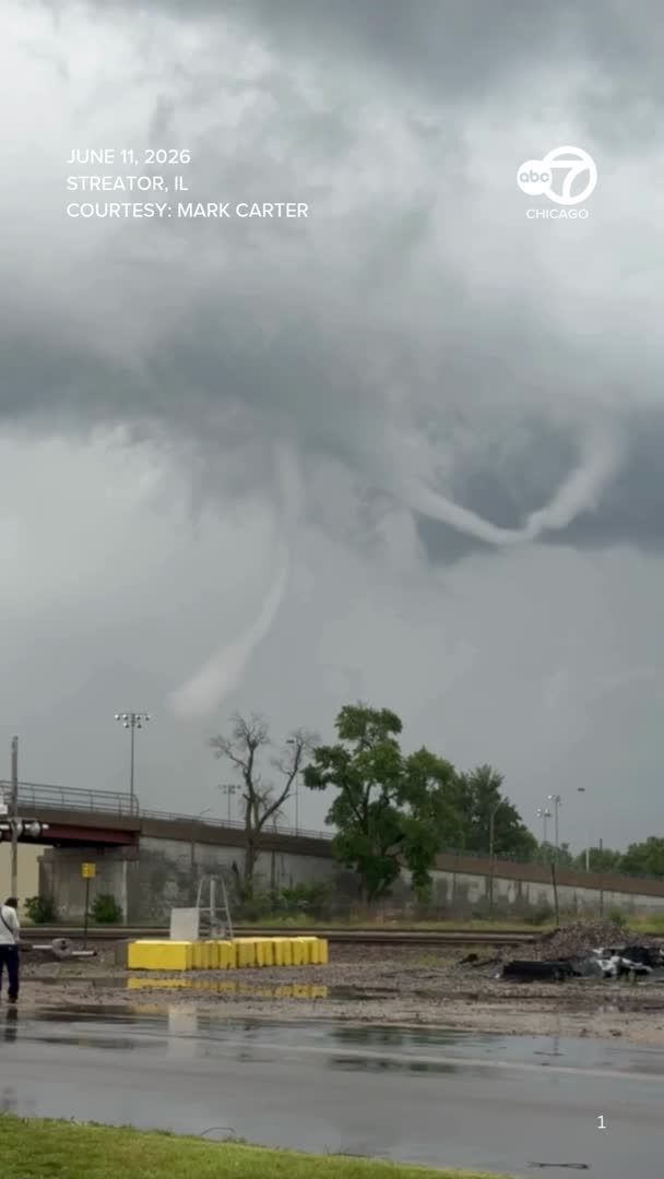 A reported tornado was seen moving through LaSalle County, Illinois.