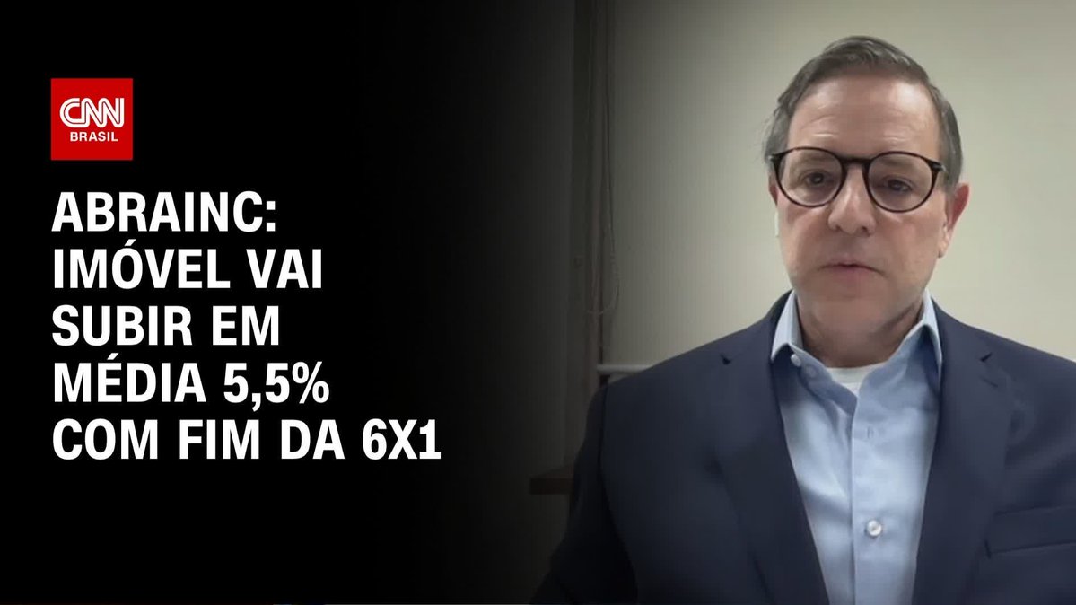 Imóvel vai subir em média 5,5% com o fim da 6x1, afirma presidente da Abrainc; assista #CNNPrimeTime