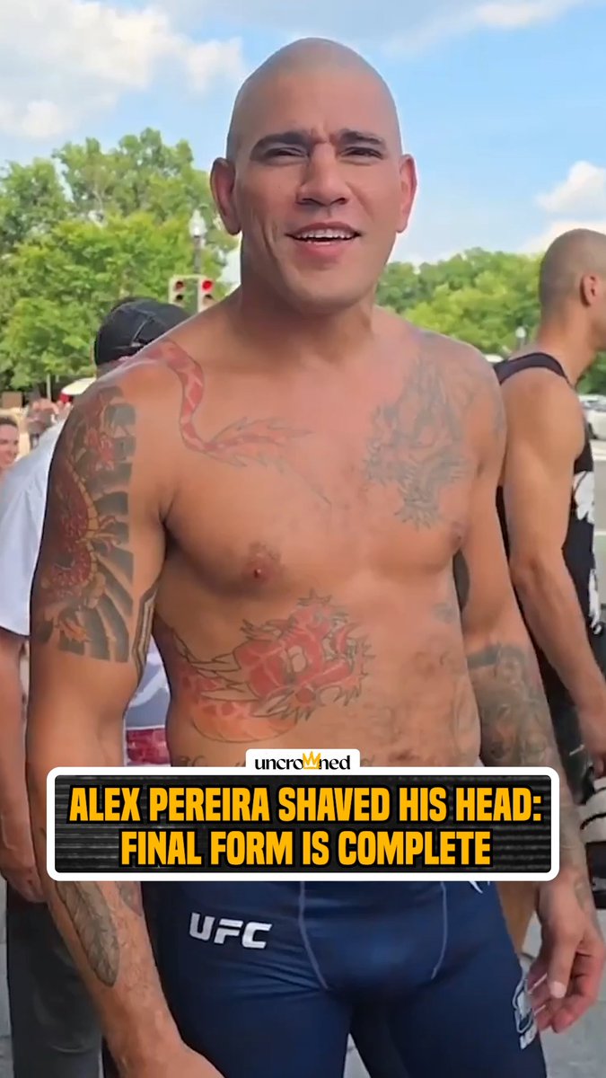 Poatan with the fresh cut – it's officially fight week 💈 #UFCWhiteHouse (via Lívia Andrade 🦉)
