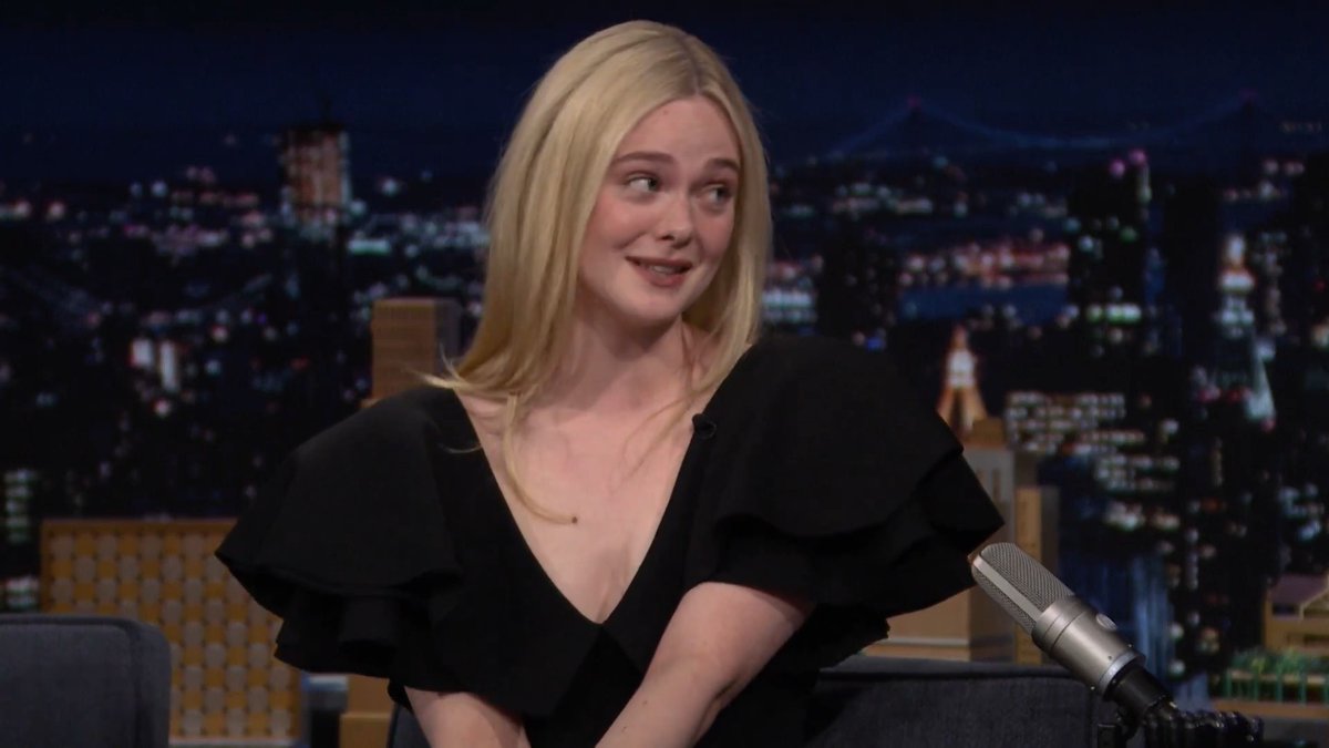 Elle Fanning plays a college student who winds up pregnant and has to find a way to provide for her new baby in her show Margo's Got Money Troubles. #FallonTonight