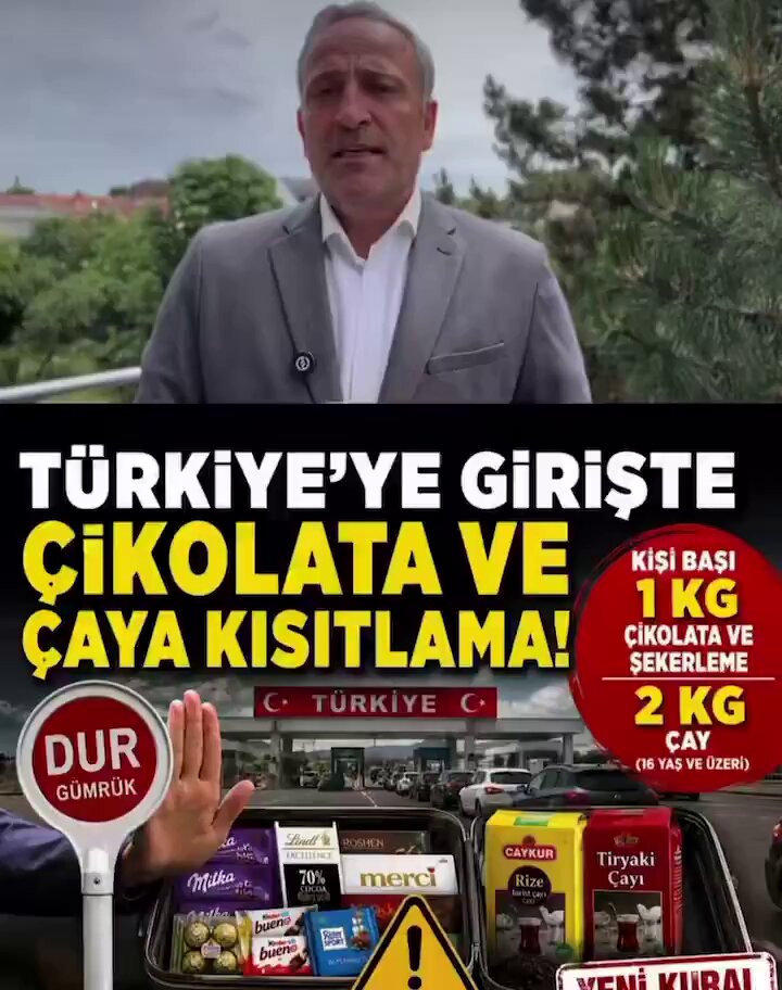 Yurtdışından alışverişi yasaklayıp, vatandaşın %60 vergi ödeyerek bile 10 kat ucuza ürün almasını engellediler! Şimdi de yurtdışından gelirken getirilen 3-5 paket hediye çikolata ve çaya göz dikmişler! Bu milletin her şeyine düşmanlar çünkü! 3 kuruşluk mutluluğuna bile!..