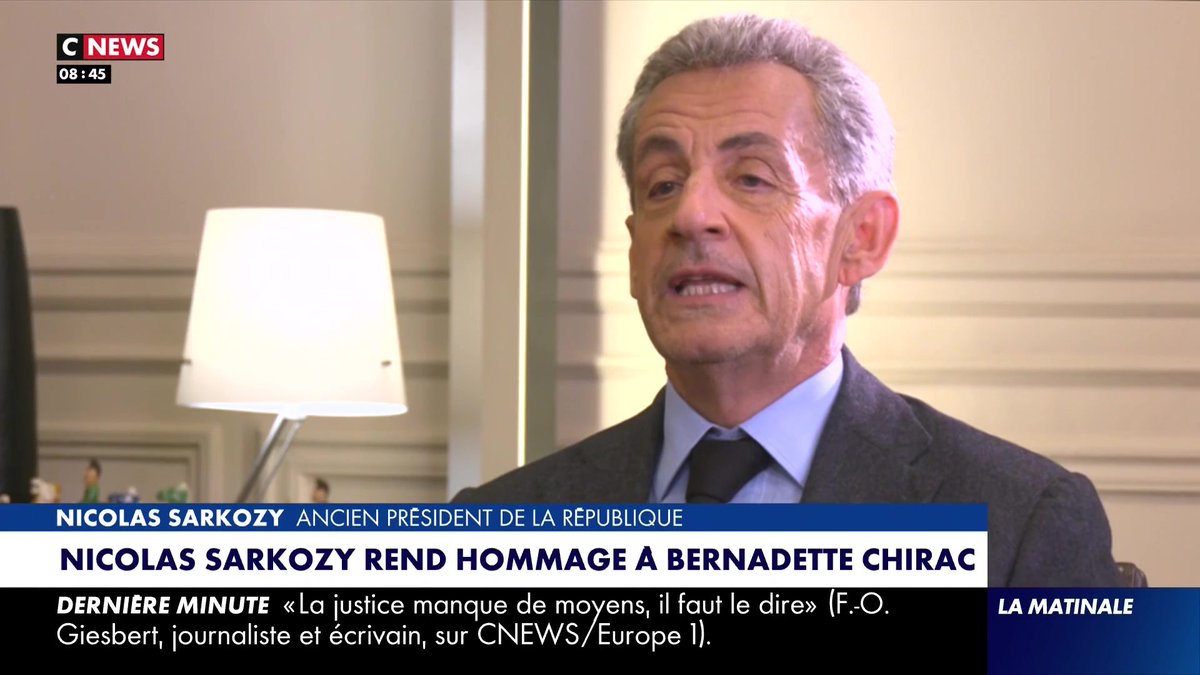 🔵 Nicolas Sarkozy rend hommage à Bernadette Chirac :"Elle me rappelait ma mère. Elle avait cette autorité naturelle" #europe1