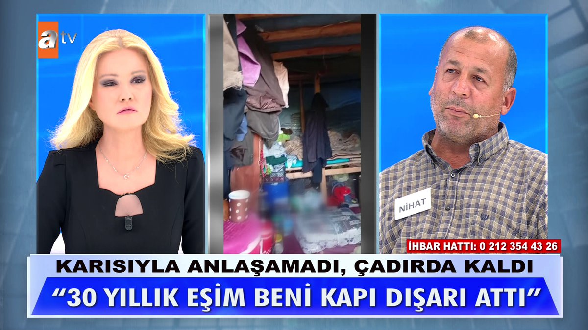 Karısıyla anlaşamadı, çadırda kaldı. ''30 yıllık eşim beni kapı dışarı attı'' #MügeAnlıİleTatlıSert #MügeAnlı atv