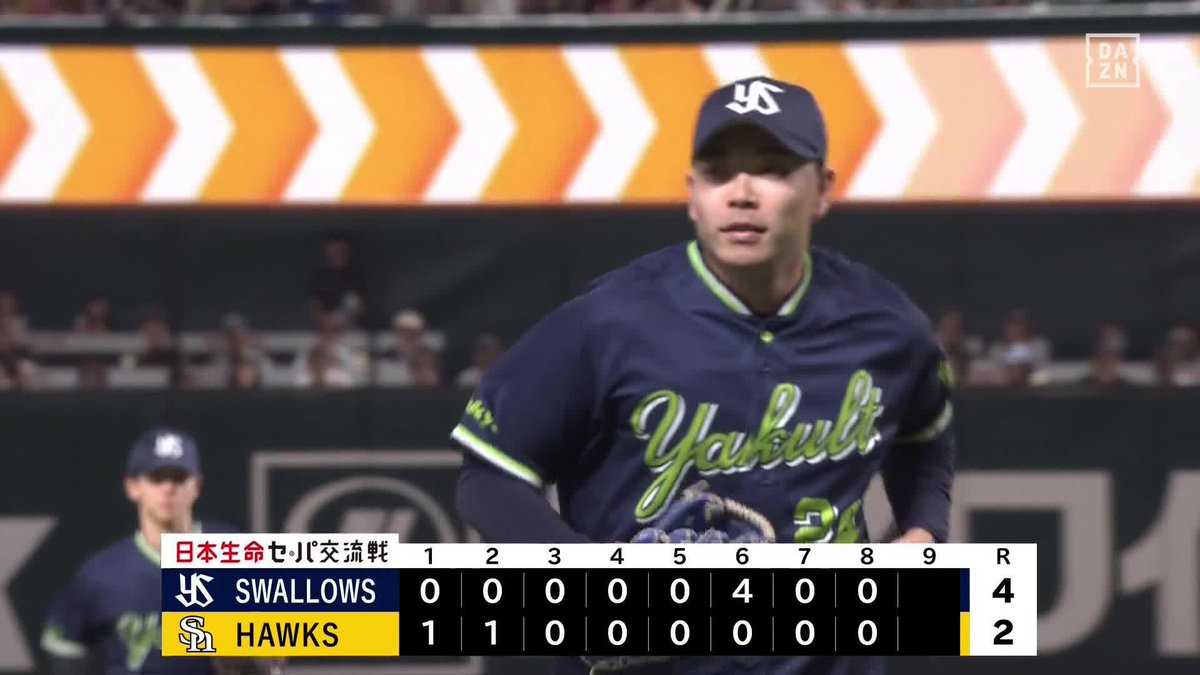 So Cool ピッチャーライナーに超反応 星知弥が涼しい顔でベンチ戻る ⚾️ソフトバンク×ヤクルト #swallows #だったらDAZN