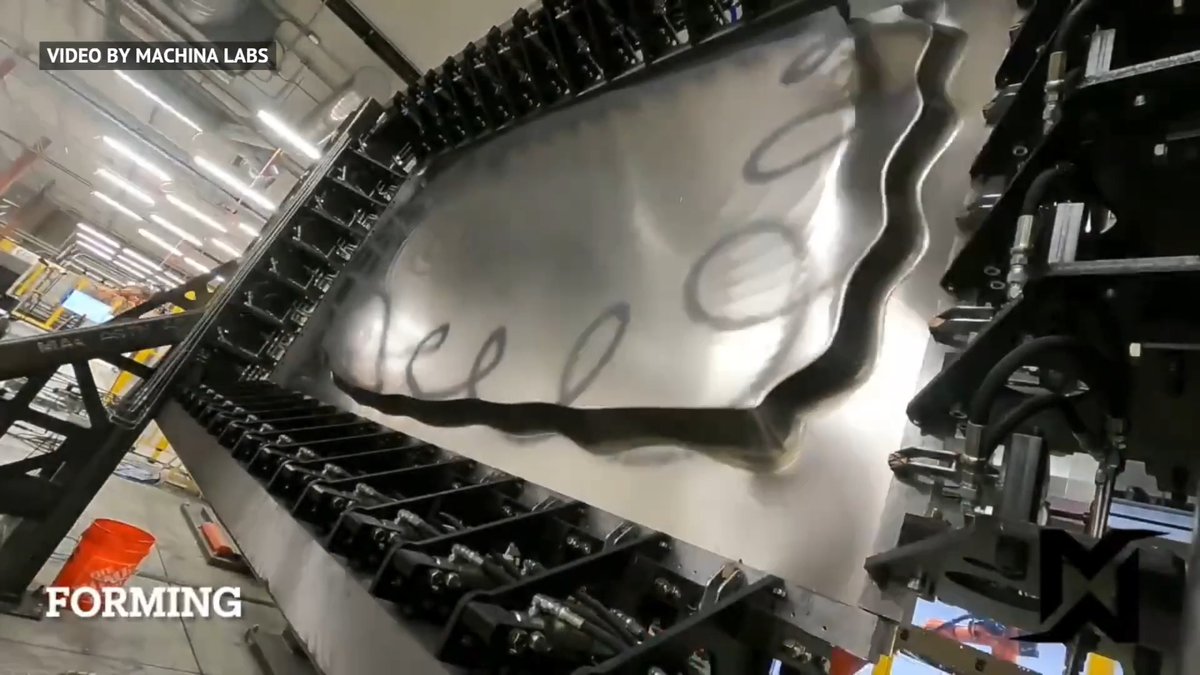 Machina Labs Technologies and sheet metal manufacturing capabilities including roboforming (tm), trimming, drilling, scanning, and more. Video Credit: Machina Labs hashtag#engineering hashtag#technology