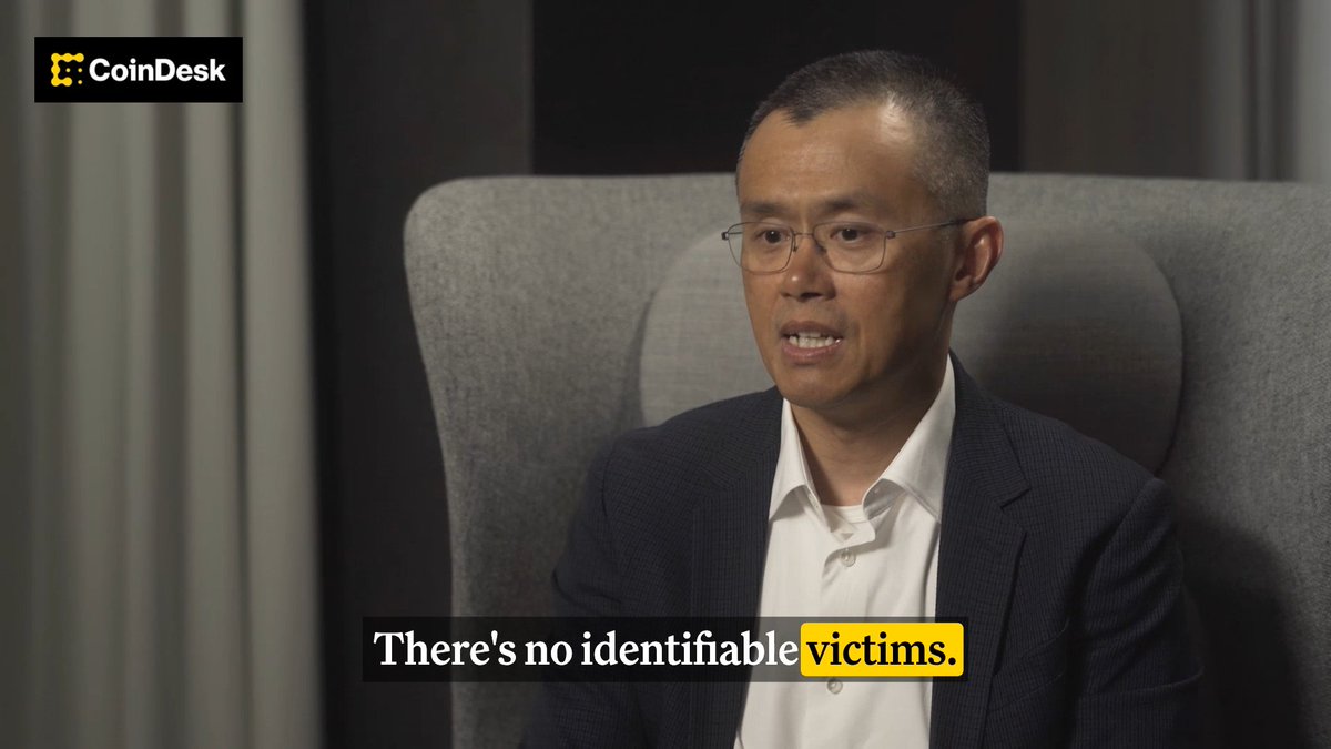 INSIGHT: CZ 🔶 BNB on SBF's pardon application "Me in my case, there's no fraud. There's no identifiable victims. In his case, there's basically fraud for billions of dollars, and there's couple million people who are directly hurt."