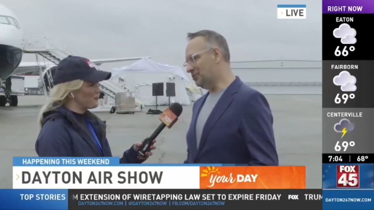 Good morning, Dayton. Greg Bowles is calling for electric skies in this weekend's forecast. 😉 Drop by our mobile simulator at the CenterPoint Energy Dayton Air Show. See you there!