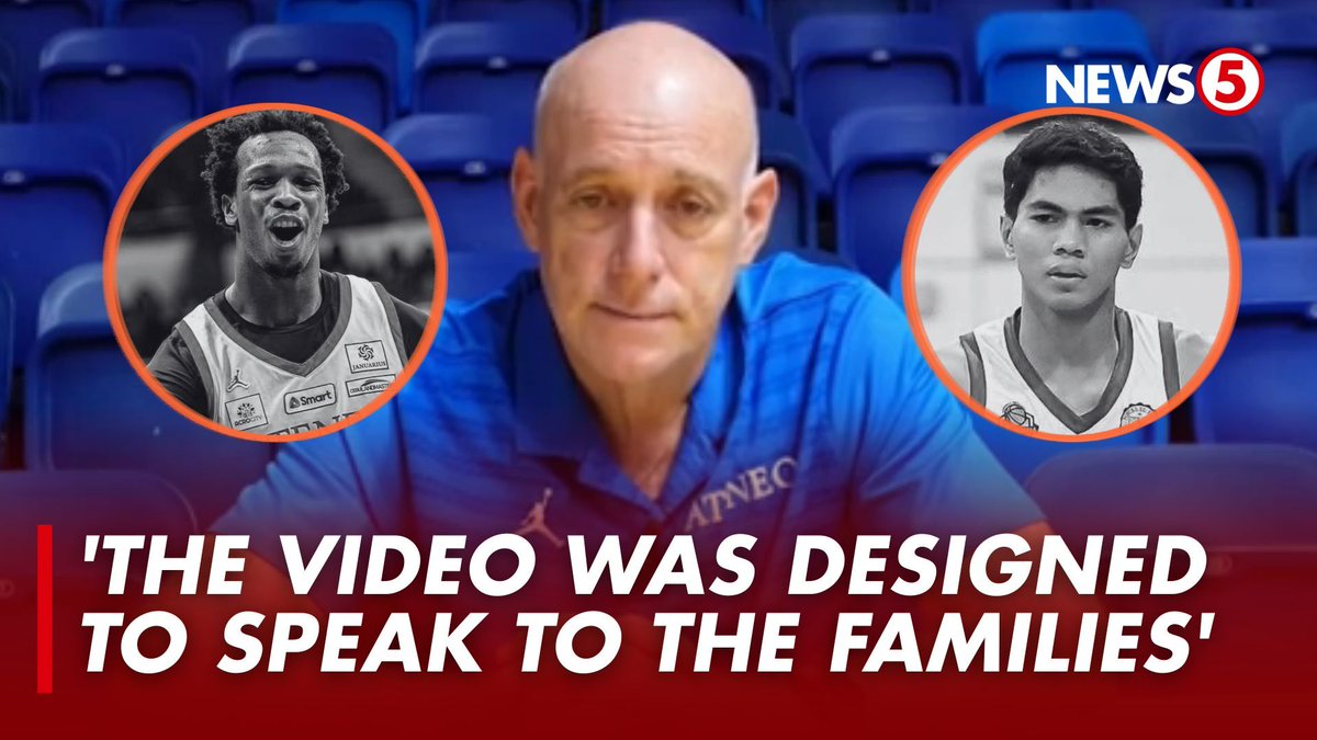 ‘IT WAS DESIGNED TO SPEAK TO THE FAMILIES’ Nilinaw ni Ateneo Blue Eagles coach Tab Baldwin na para sa pamilya nina Rene Baterbonia at Divine Adili ang kanyang video statement na inilabas ng Ateneo de Manila University ngayong Biyernes, June 12.