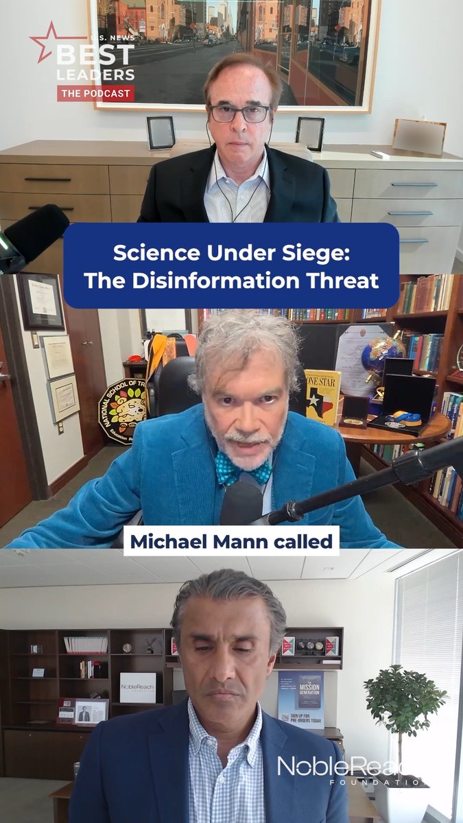 Dr. Peter Hotez is the health warrior combatting two of the world’s biggest threats: disease and disinformation. Here, he explains why the disinformation machine is nearly as threatening to humanity as climate change and pandemics are. In his new book, Science Under Siege, Dr. Hotez and co-author Michael Mann discuss how disinformation costs lives and that the only way to tackle the problem is to face it head-on and talk about it. Our full conversation with Dr. Peter Hotez is out now on the Best Leaders Podcast. Available on YouTube, Spotify, Apple, or wherever else you get your podcasts 🎙️