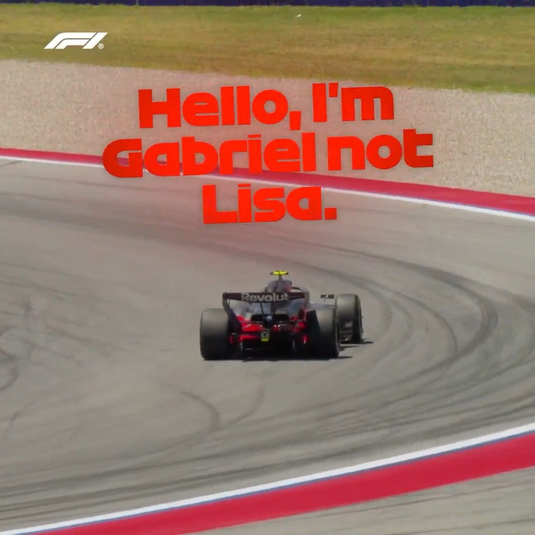 "I'm Gabriel not Lisa" 😅 #F1 #BarcelonaGP