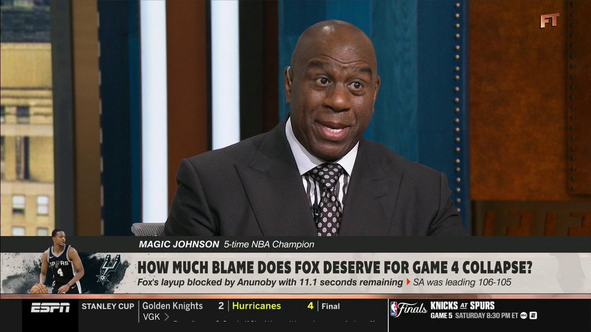 "He should have pulled the ball back out." —Earvin Magic Johnson on De'Aaron Fox's costly Game 4 decision 👀