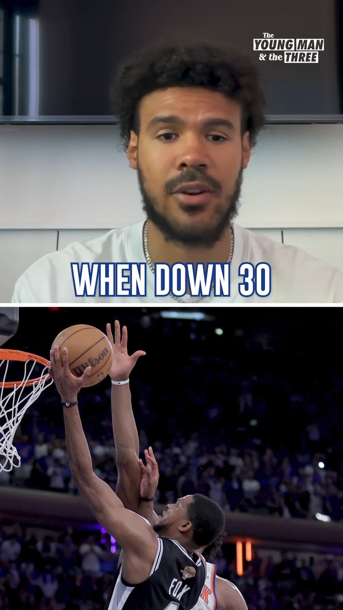 “This is going to sound crazy, but most NBA teams when down 30 can come back. It’s just a matter of time … It’s not like the Spurs are 30 points better than the Knicks” — Cam Johnson on the Spurs historic blown G4 lead
