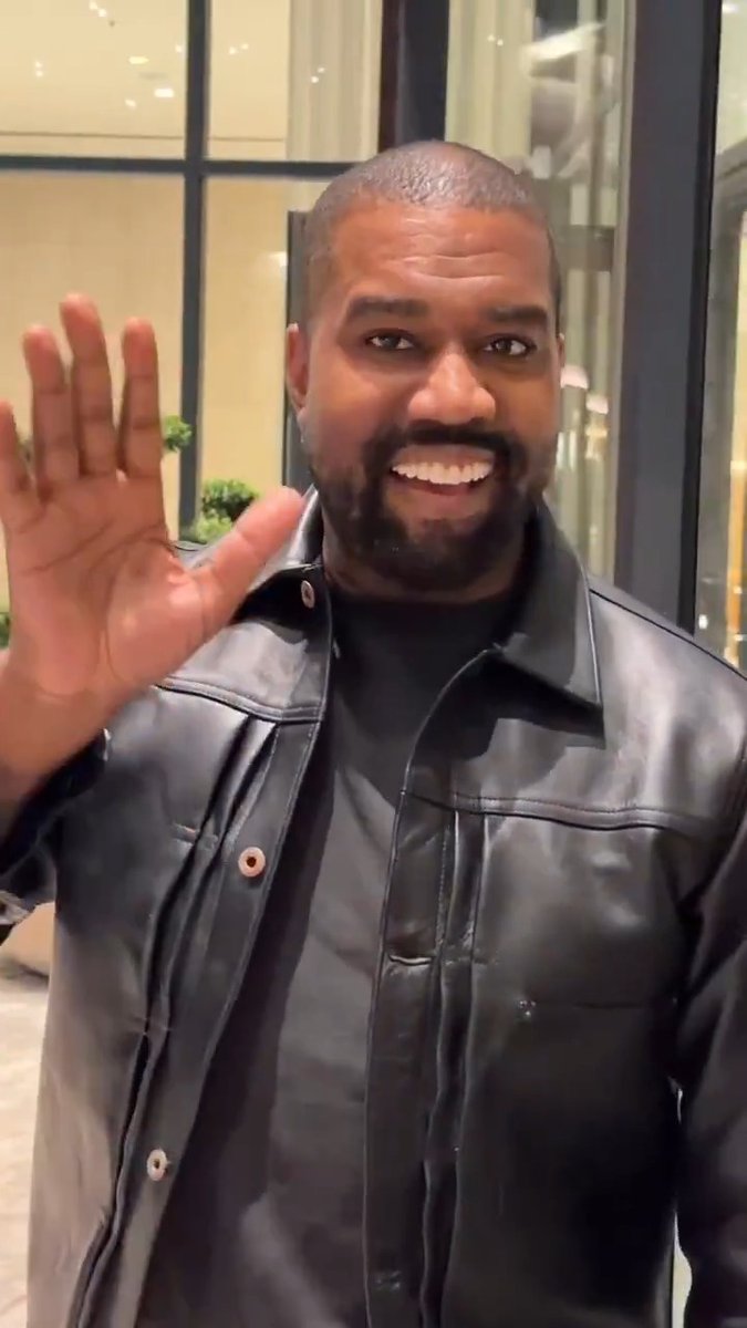 "Can we get you guys to stop? Ye politely responds to excited fans then greets them with a smile as he and his wife Bianca exit their hotel in the country of Georgia ahead of his concert in Tbilisi today. 🇬🇪 🎥 dr_natalyazubareva/Instagram