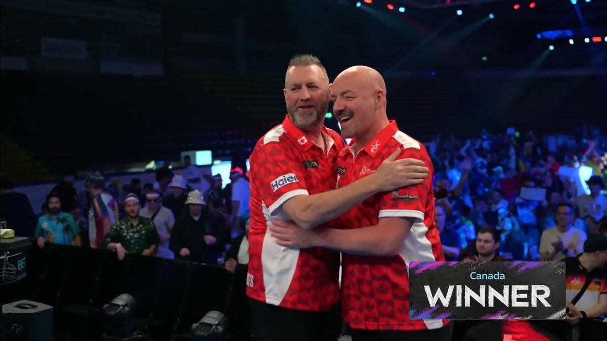 The 2022 World Cup of Darts winners are OUT! 😳 Canada progress to the next round! 🇨🇦
